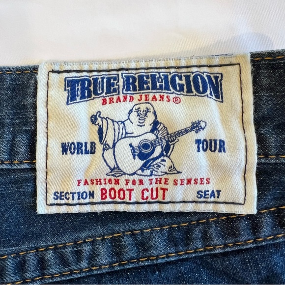 AUTHENTIC True Religion Denim Y2K Bootcut Logo USA Made Jeans Size 33 x 33 EUC - Picture 9 of 16